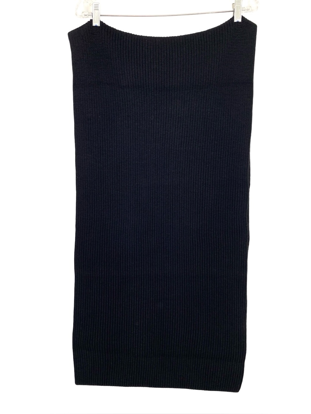 Everlane Black Wool Chunky Knit Infinity Scarf